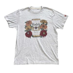 Cerveza Modelo Beer T Shirt Vintage Logo Gray Short Sleeve Tee